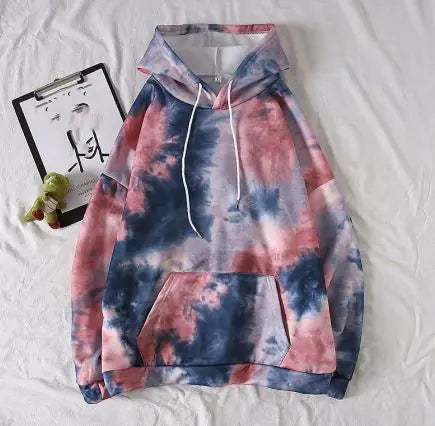 Tie-dye colored sweatshirt