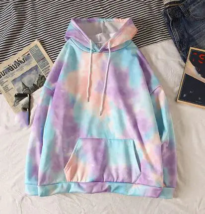 Tie-dye colored sweatshirt